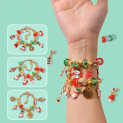 Unleash your creativity this holiday season with our Christmas DIY Handmade Bracelet Beading Material Kits! Each set includes a vibrant array of high-quality beads, charming seasonal charms, and everything you need to craft personalized gifts for your loved ones. Perfect for crafters of all ages, these kits inspire joy and togetherness, making your holiday celebrations even more special. Accessories Included: 24 stickers, 1 storage box, 2 bracelets chain