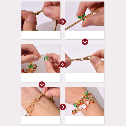 Unleash your creativity this holiday season with our Christmas DIY Handmade Bracelet Beading Material Kits! Each set includes a vibrant array of high-quality beads, charming seasonal charms, and everything you need to craft personalized gifts for your loved ones. Perfect for crafters of all ages, these kits inspire joy and togetherness, making your holiday celebrations even more special. Accessories Included: 24 stickers, 1 storage box, 2 bracelets chain