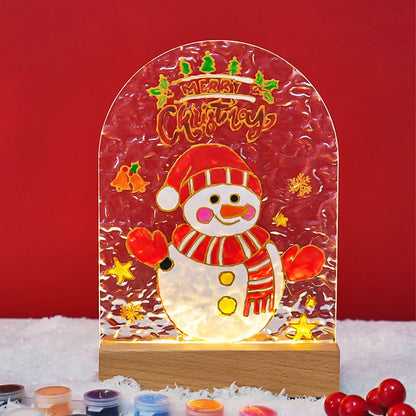 Become creative this holiday season with our Christmas DIY Acrylic Glass Painting with Light Board kit! Perfect for all ages, this vibrant painting set allows you to design stunning glass art illuminated by a built-in LED light board, transforming your creations into festive masterpieces. Get ready to bring joy and sparkle to your home decor with personalized holiday designs that will brighten any celebration!