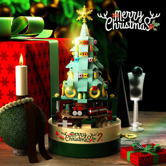 How do you spend time at Christmas? Try Christmas Tree Music Box, 360 PCS building block, enjoy a fun and creative journey, and have a happy Christmas.