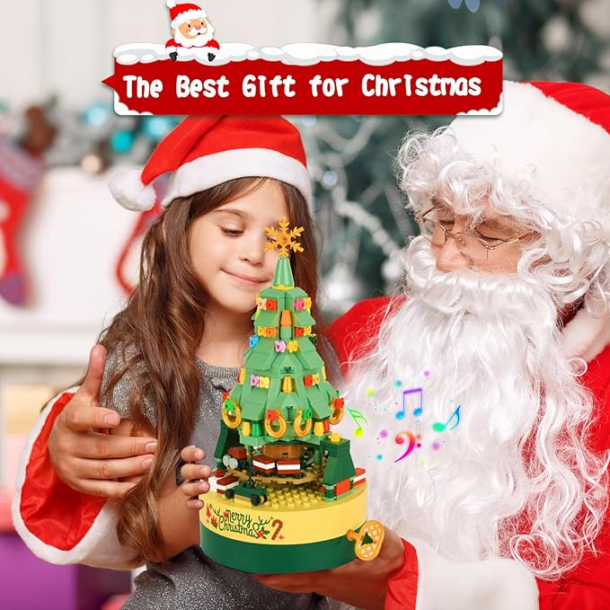 How do you spend time at Christmas? Try Christmas Tree Music Box, 360 PCS building block, enjoy a fun and creative journey, and have a happy Christmas.