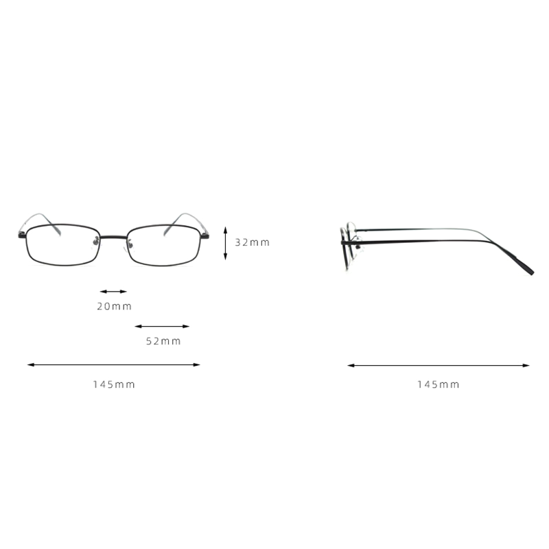 MieMie affordable TR90 thin frame eyeglass detail design size infomation frames comes in 3 colors Features ALL-IN-ONE lenses with multi-coating benefits like Anti-blue, Anti-scratch, Anti-glare, Anti-allergic, and Oil-resistant