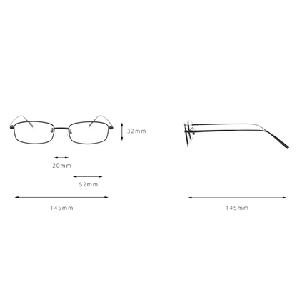 MieMie affordable TR90 thin frame eyeglass detail design size infomation frames comes in 3 colors Features ALL-IN-ONE lenses with multi-coating benefits like Anti-blue, Anti-scratch, Anti-glare, Anti-allergic, and Oil-resistant