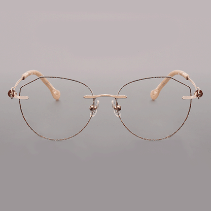 PR015 rimless eyeglasses are crafted from premium metal, making them lightweight, durable, and comfortable. Designed for single-vision lenses, their rimless style beautifully highlights your dynamic and confident personality. Get your pair today!