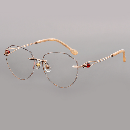 PR015 rimless eyeglasses are crafted from premium metal, making them lightweight, durable, and comfortable. Designed for single-vision lenses, their rimless style beautifully highlights your dynamic and confident personality. Get your pair today!