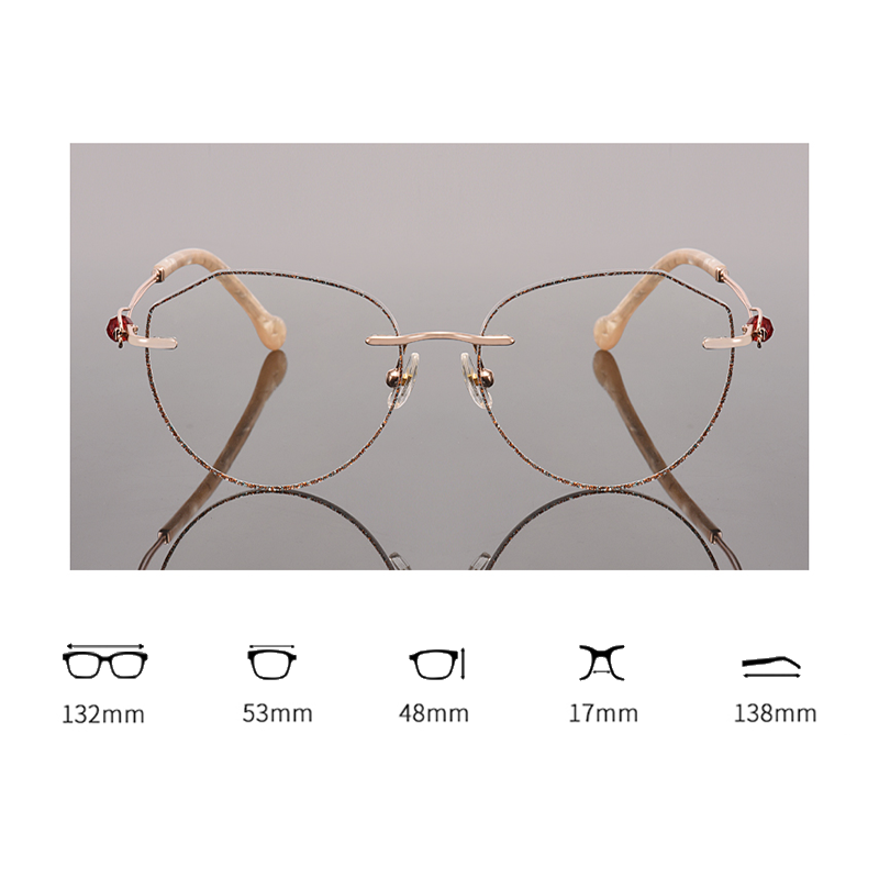 PR015 rimless eyeglasses are crafted from premium metal, making them lightweight, durable, and comfortable. Designed for single-vision lenses, their rimless style beautifully highlights your dynamic and confident personality. Get your pair today!