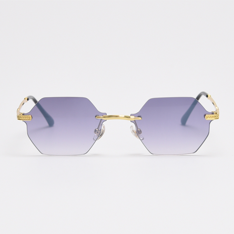 MieMie Polygon Sunglasses SPG001, well-crafted 18k gold metal, a distinctive rim-less design, and a unique geometry style that adds a unique flair to your look. With UV400 protection, they provide excellent defense against harmful rays. Available 9 colors in pink, black, coffee, green, clear, blue, navy, purple, red