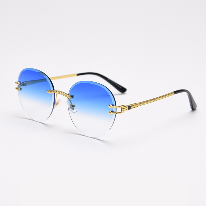 MieMie SR007 sunglasses crafted 18k gold metal temple and a distinctive rimless design, that enhances your look with flair. Equipped with UV400 protection, these sunglasses offer exceptional defense against harmful rays, comes in pink, black, coffee, purple, navy, wine red, clear color