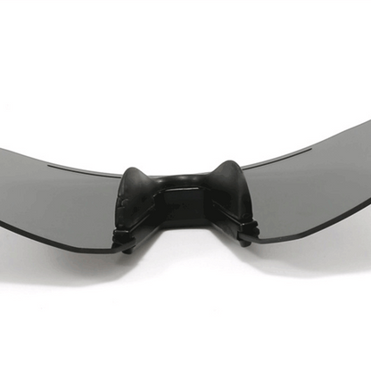 MieMie SP16CL uses the same model as SP16, its rim-less lightweight design, and the anti-slip temple arm ensure stableness during movements. It features durable PC lenses, photochromic & lenses, and UV400 protection coating designed to enhance visibility and reduce glare, suitable for daylight and nighttime.