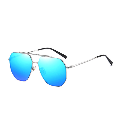 MieMie SA001 Polarized UV400 Protection Aviator-shape Sunglasses with Nylon Lenses in multiple colors. Perfect for Fishing, driving and reducing glare to ensure clear vision on the go. Available in 3 colors: Black, Blue & Silver