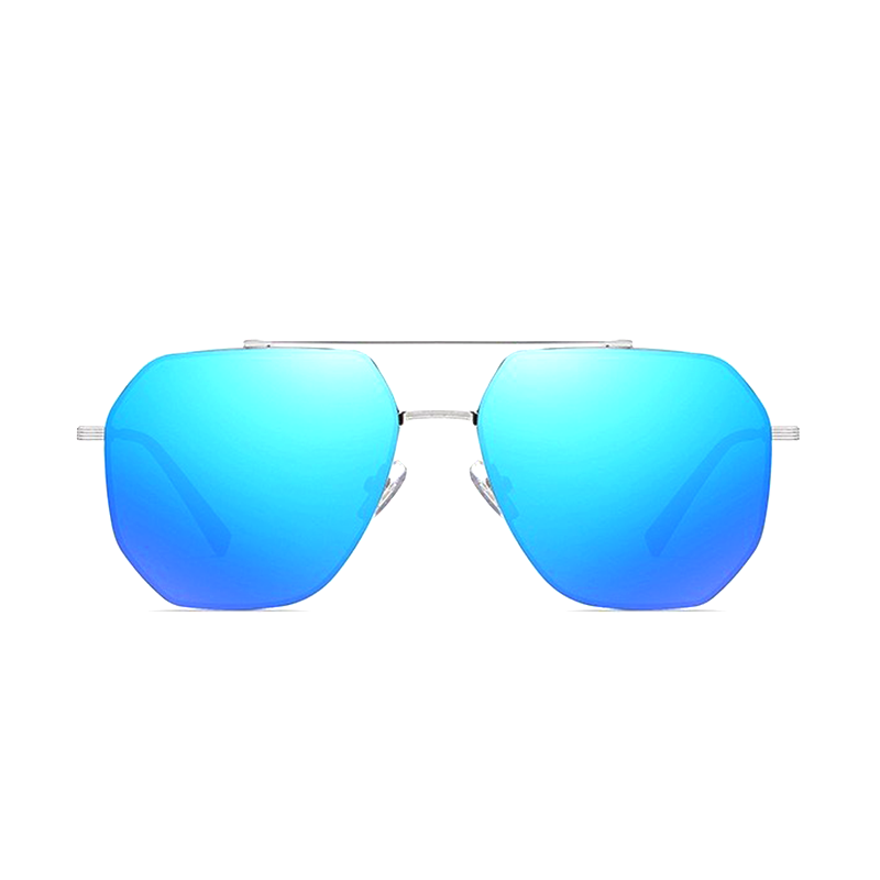 MieMie SA001 Polarized UV400 Protection Aviator-shape Sunglasses with Nylon Lenses in multiple colors. Perfect for Fishing, driving and reducing glare to ensure clear vision on the go. Available in 3 colors: Black, Blue & Silver