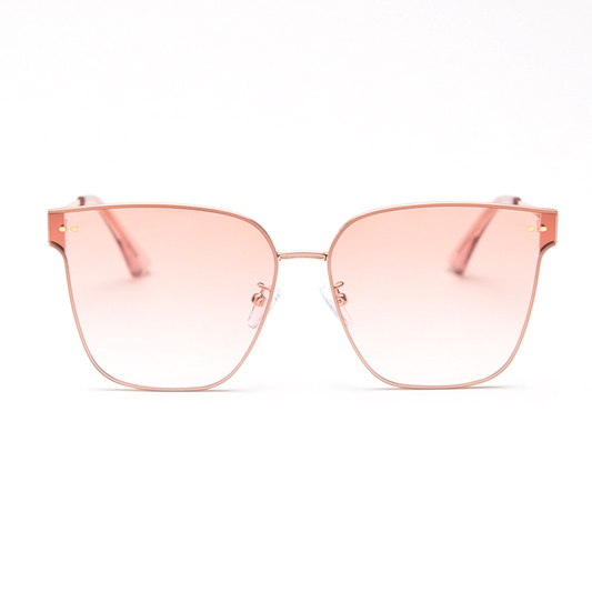 MieMie SSQ005 Wayframe sunglasses are crafted from polished, sophisticated metal and are available in three color options: pink, brown, and black. With adjustable nose pads and elongated polished temple arms, this fashionable frame design offers a fresh take on your eyewear style.