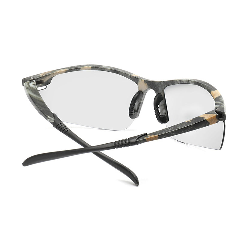 Explore the outdoors with our men's camouflage photochromic polarized sunglasses. Perfect for cycling and other outdoor activities, these sunglasses adjust to UV light, reducing glare and enhancing clarity. Enjoy high-definition vision and UV protection in a stylish design.