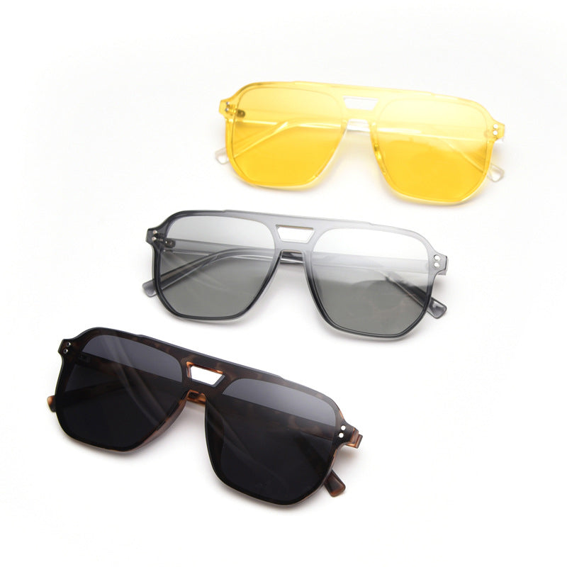 MieMie Polarized Clip-on Aviator Set: choose from tortoise, matte/glossy black, grey, clear frames; with 3 interchangeable lenses - photochromic, gray, night vision yellow，ALL-IN-ONE protection, anti-blue light, polarized, fits over prescription glasses, stylish and functional