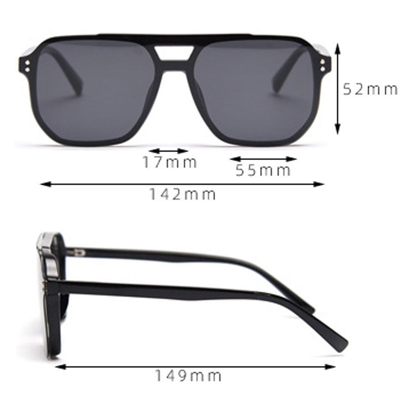 MieMie Polarized Clip-on Aviator Set: choose from tortoise, matte/glossy black, grey, clear frames; with 3 interchangeable lenses - photochromic, gray, night vision yellow，ALL-IN-ONE protection, anti-blue light, polarized, fits over prescription glasses, stylish and functional