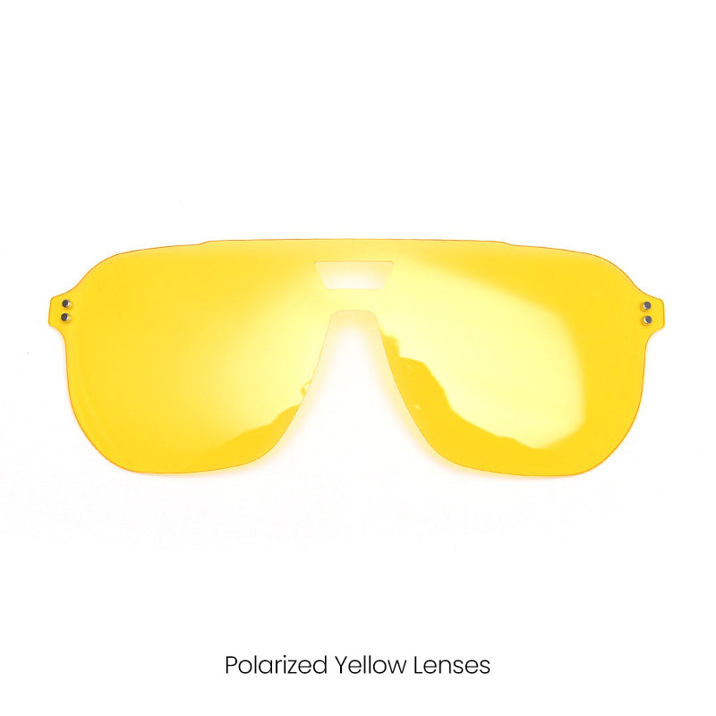 MieMie Polarized Clip-on Aviator Set: choose from tortoise, matte/glossy black, grey, clear frames; with 3 interchangeable lenses - photochromic, gray, night vision yellow，ALL-IN-ONE protection, anti-blue light, polarized, fits over prescription glasses, stylish and functional