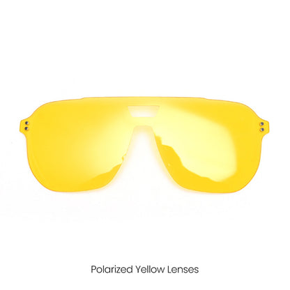 MieMie Polarized Clip-on Aviator Set: choose from tortoise, matte/glossy black, grey, clear frames; with 3 interchangeable lenses - photochromic, gray, night vision yellow，ALL-IN-ONE protection, anti-blue light, polarized, fits over prescription glasses, stylish and functional