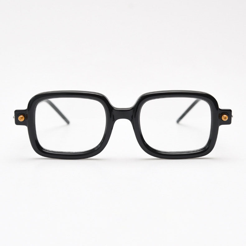 MieMie PSQ004 Classic Bold Square Prescription Glasses — designed for both men and women. Available in 4 colors: Tortoise, Black, Clear, Grey. Customized for nearsightedness, farsightedness, and astigmatism, 6-in-one lens package including anti-blue. Durable TR90 frame, lightweight, flexible, and impact-resistant properties. Your vision and style with our eyewear.