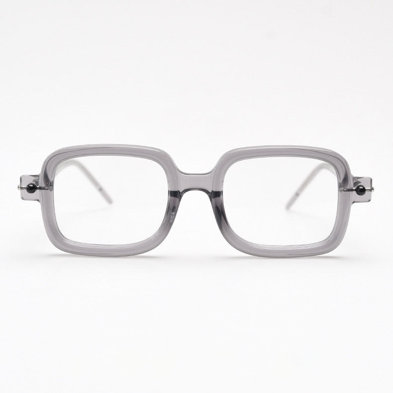 MieMie PSQ004 Classic Bold Square Prescription Glasses — designed for both men and women. Available in 4 colors: Tortoise, Black, Clear, Grey. Customized for nearsightedness, farsightedness, and astigmatism, 6-in-one lens package including anti-blue. Durable TR90 frame, lightweight, flexible, and impact-resistant properties. Your vision and style with our eyewear.