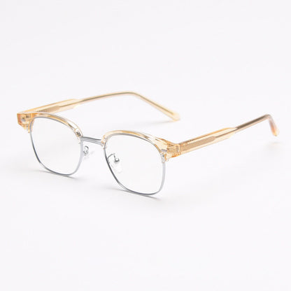 MieMie PB002 Square Browline Prescription Glasses—crafted from high-quality TR90 & metal, offering a lightweight and durable option for everyday wear. Available in Black, Brown, Grey, Apricot & Clear. Elevate your style with this perfect blend of retro flair and modern functionality!