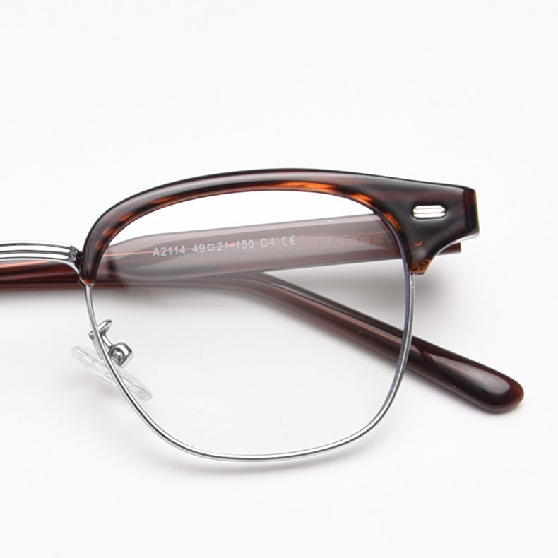 MieMie PB002 Square Browline Prescription Glasses—crafted from high-quality TR90 & metal, offering a lightweight and durable option for everyday wear. Available in Black, Brown, Grey, Apricot & Clear. Elevate your style with this perfect blend of retro flair and modern functionality!