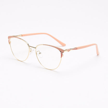 PC007-Crafted from stunning polished metal material, with butterfly cat-eye design and comfortable temple arms, a must-have accessory on any occasion. Available with ALL-IN-ONE lenses including blue light protection. Comes in 6 colors: Purple, Pink, Apricot, Green, Brown & Black. Perfect for prescription or fashion wear!