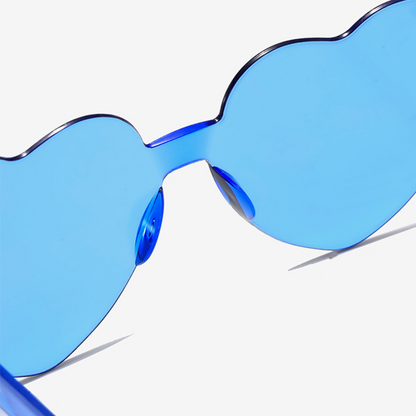 SC002 vibrant Colorful Transparent Heart-Shaped tinted glasses, comes in 10 color choices! the perfect accessory for any party or festive event, Designed to add a playful touch to your outfit, these eye-catching glasses feature a fun heart shape, Lightweight and comfortable, let's dance the night away in style!