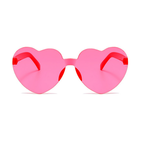 SC002 vibrant Colorful Transparent Heart-Shaped tinted glasses, comes in 10 color choices! the perfect accessory for any party or festive event, Designed to add a playful touch to your outfit, these eye-catching glasses feature a fun heart shape, Lightweight and comfortable, let's dance the night away in style!