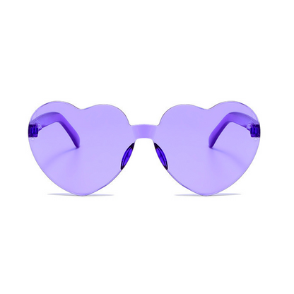 SC002 vibrant Colorful Transparent Heart-Shaped tinted glasses, comes in 10 color choices! the perfect accessory for any party or festive event, Designed to add a playful touch to your outfit, these eye-catching glasses feature a fun heart shape, Lightweight and comfortable, let's dance the night away in style!