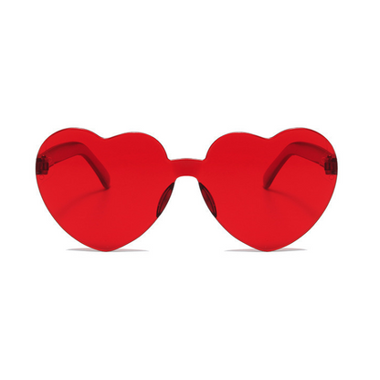 SC002 vibrant Colorful Transparent Heart-Shaped tinted glasses, comes in 10 color choices! the perfect accessory for any party or festive event, Designed to add a playful touch to your outfit, these eye-catching glasses feature a fun heart shape, Lightweight and comfortable, let's dance the night away in style!