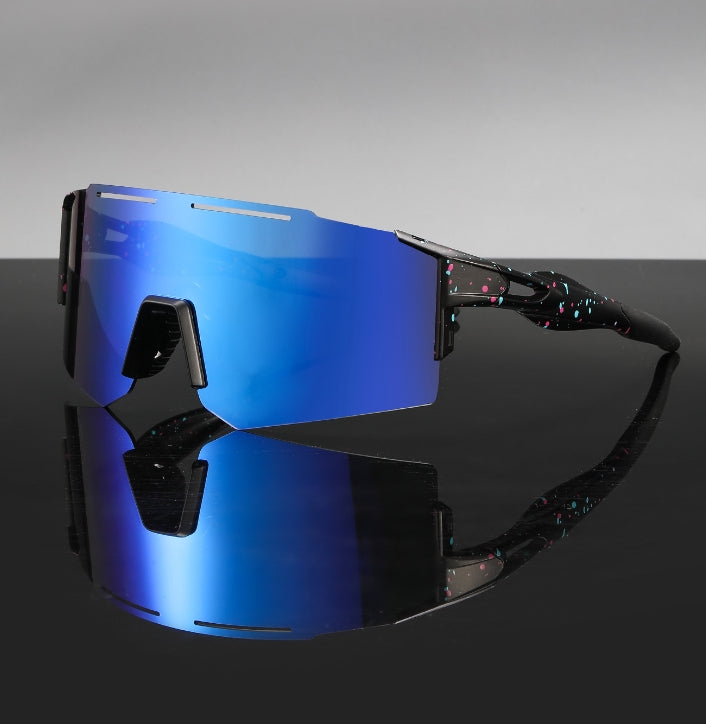 MieMie SP06 sports sunglasses---for a protection against UV400 sun rays to enhance visibility and reduce glare. Photochromic function to deal with any weather condition, unparalleled performance with our premium, designed for athletes and outdoor enthusiasts. Gear up for your next adventure with sport sunglasses. Available in 8 colors: White Red, Light Blue, White, Blue, Orange, Black Blue, White Blue, Yellow