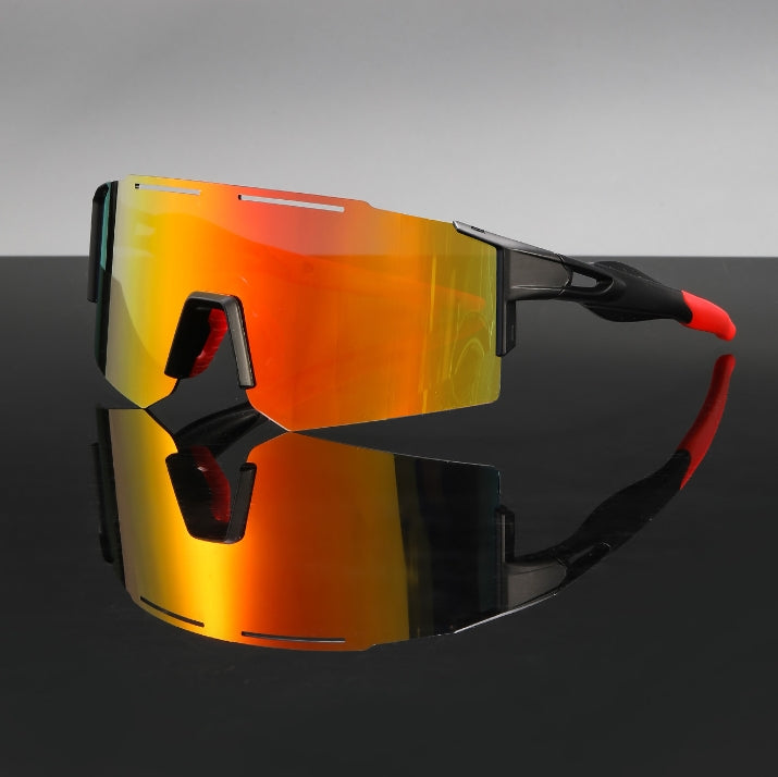 MieMie SP06 sports sunglasses---for a protection against UV400 sun rays to enhance visibility and reduce glare. Photochromic function to deal with any weather condition, unparalleled performance with our premium, designed for athletes and outdoor enthusiasts. Gear up for your next adventure with sport sunglasses. Available in 8 colors: White Red, Light Blue, White, Blue, Orange, Black Blue, White Blue, Yellow