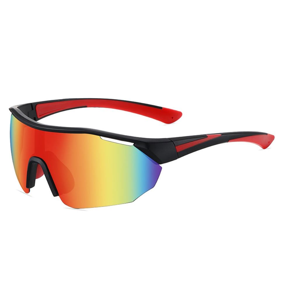 MieMie SP07 sports sunglasses---unparalleled performance with our premium, designed for athletes and outdoor enthusiasts. Enjoy Polarized UV400 protection, lightweight comfort, and stylish designs that enhance visibility and reduce glare. Gear up for your next adventure with sport sunglasses. Comes in 5 colors: Pink, Red, Black, Green, Purple