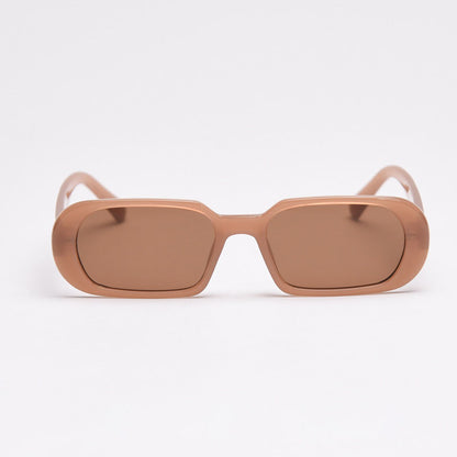 SRE001 MieMie Rectangle Sunglasses made from PC material and a distinctive rimless design, that enhances your look with flair. Equipped with UV400 protection, these sunglasses offer exceptional defense against harmful rays, making them ideal for a day at the beach or for fashion wear. Available in 8 colors: Pink, Black, Brown, Clear, Orange, White, Tortoise & Coffee