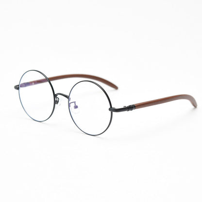 PR014-Crafted from premium lightweight wood & metal material, both durable and wear-resistant. Inspired from retro steampunk style. Featuring elegant wood arms, with gold, grey, black colors. This stylish pair of eyeglasses is incredibly versatile and comfortable. ALL-IN-ONE multifunction coating lenses at one price.