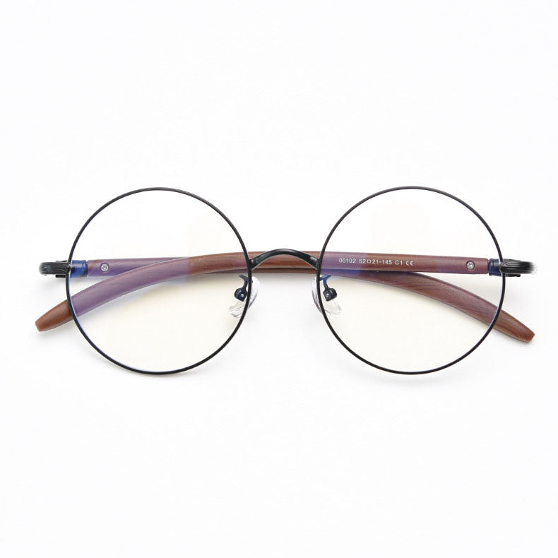 PR014-Crafted from premium lightweight wood & metal material, both durable and wear-resistant. Inspired from retro steampunk style. Featuring elegant wood arms, with gold, grey, black colors. This stylish pair of eyeglasses is incredibly versatile and comfortable. ALL-IN-ONE multifunction coating lenses at one price.