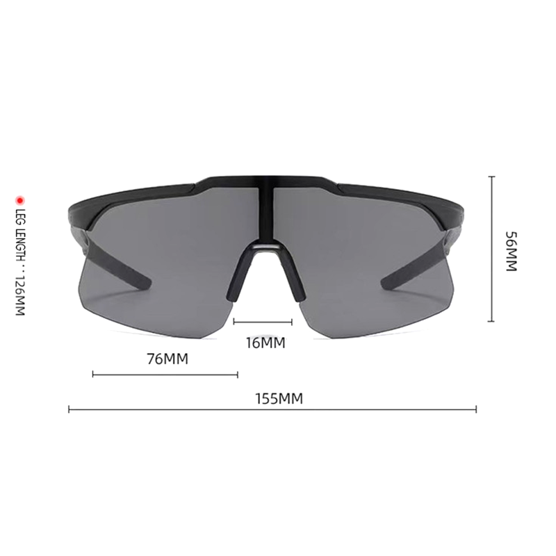 MieMie SP09 Sports Sunglasses is designed for athletes seeking top performance and durability. The anti-glare coating reduces reflections, while the anti-scratch surface keeps lenses clear. Made from lightweight PC material, providing impact resistance and a secure fit for intense activities. Perfect for running, cycling, and hiking, these sunglasses offer protection and comfort, allowing you to focus on your performance. Available in 3 colors: Grey, Black & Clear