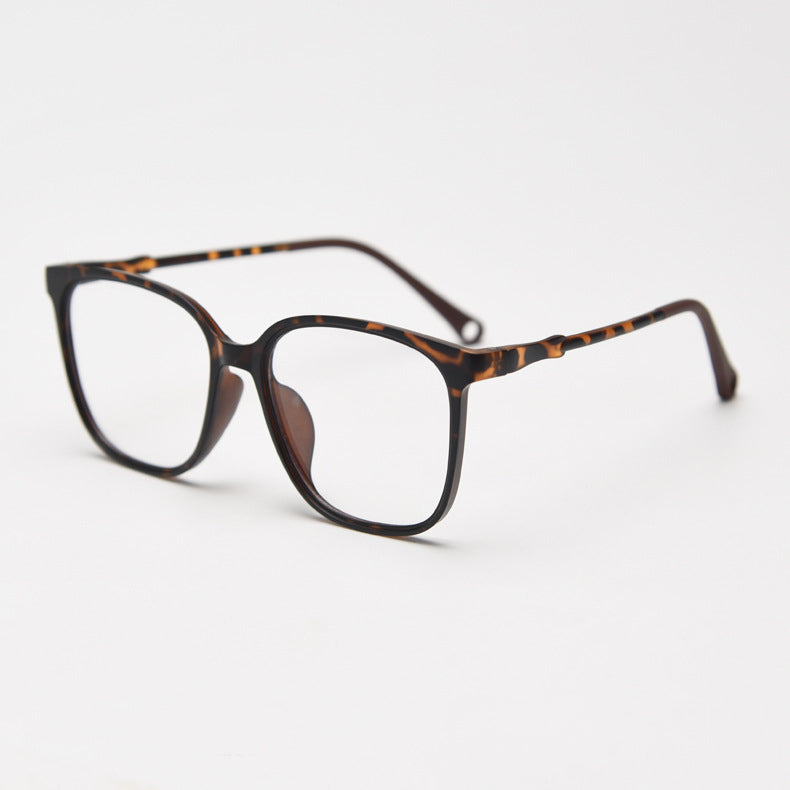 MieMie TR90 thin-frame square glasses with elegant temple details, available in Brown, Gradient Brown, Green, Gradient Black, Grey, Tortoise, Black, and Coffee. Features ALL-IN-ONE lenses with Anti-blue, Anti-scratch, Anti-glare, Anti-allergic, and Oil-resistant multi-coating, providing a stylish and protective eyewear choice for both fashion and prescription needs.