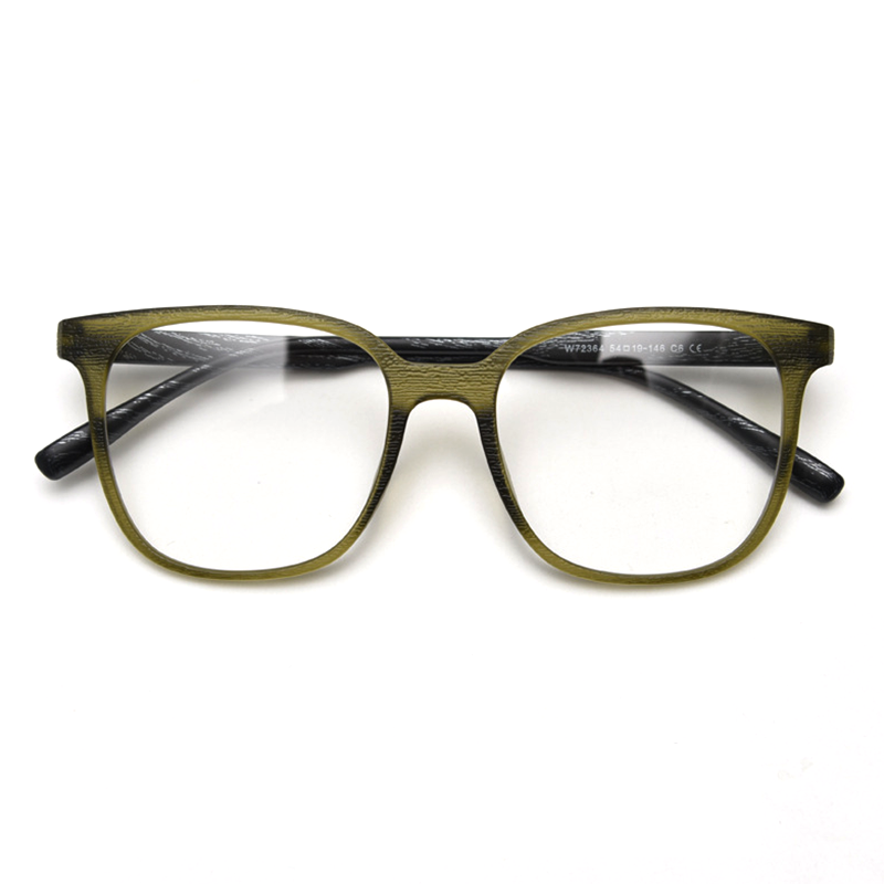 MieMie PSQ003 Wooden-Texture Square Prescription Glasses — in various colors: Leopard Tortoise, Coffee, Brown, Black, Green & Grey classic shape design with unique wooden texture, designed for both men and women. Customized for nearsightedness, farsightedness, and astigmatism, 6-in-one lens package including anti-blue. Durable TR90 frame, lightweight, flexible, and impact-resistant properties. Your vision and style with our eyewear.