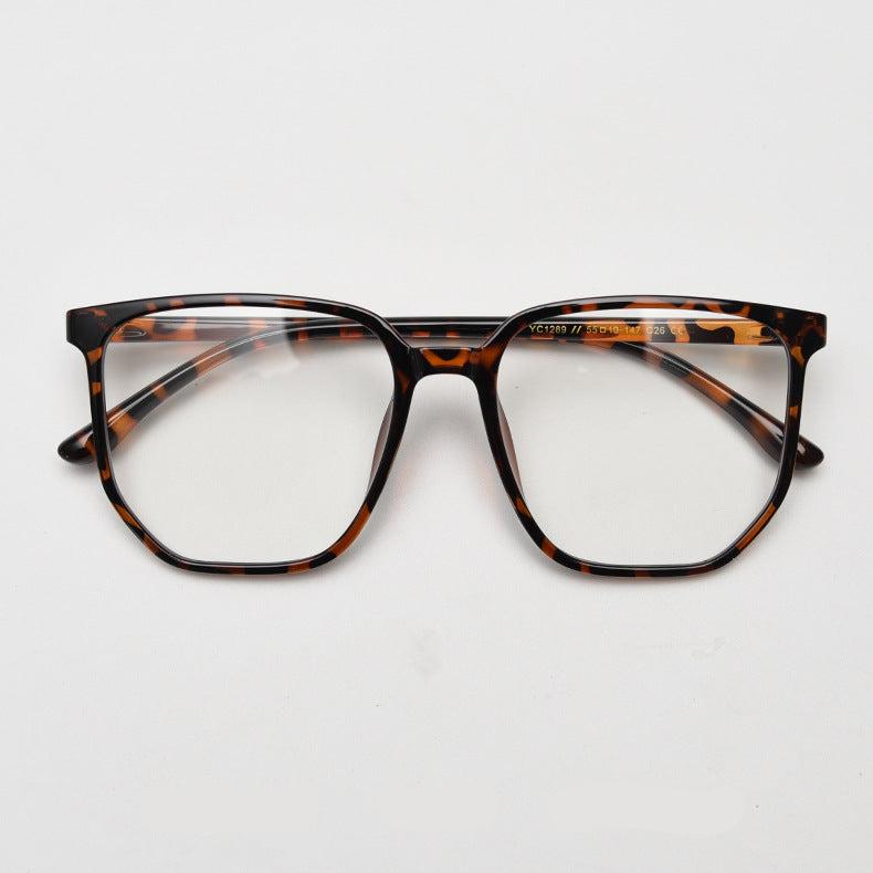 MieMie trendy polygon and rectangular glasses with durable TR90 frames in black, brown, gray, tortoise, and ombré black. ALL-IN-ONE lenses offer anti-blue light, anti-glare protection for fashion-forward Gen Z