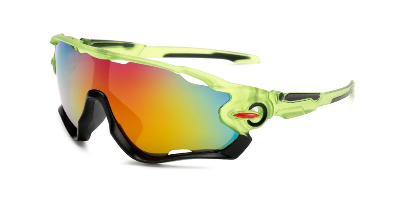 MieMie SP05 sports sunglasses---unparalleled performance with our premium, designed for athletes and outdoor enthusiasts. Enjoy&nbsp;UV400 protection, lightweight comfort, and stylish designs that enhance visibility and reduce glare. Gear up for your next adventure with sport sunglasses. Made from PC material, comes in 10 colors: Pink, Blue, Red, Yellow, Green, Light Green, White, Black, Grey, Clear