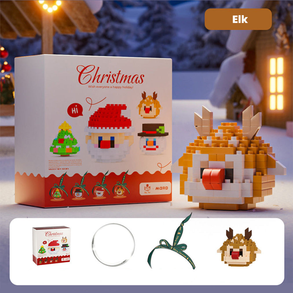 Celebrate the holidays creatively with our holiday building blocks set! Assemble a Christmas tree, Santa Claus, snowman, and reindeer while using the included globes as decorations or portable keychains. Fun for all ages this season!