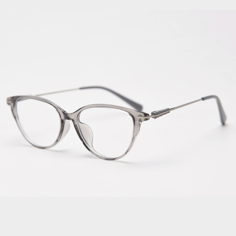 Crafted from stunning polished TR90 & metal material, with cat-eye design and comfortable metal temple arms, a must-have accessory on any occasion. Available with ALL-IN-ONE lenses including blue light protection. Comes in 7 colors: Brown, Black, Blue. Green, Grey, Khaki, Tortoise. Perfect for prescription or fashion wear!