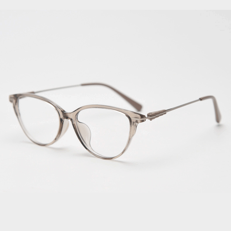 Crafted from stunning polished TR90 & metal material, with cat-eye design and comfortable metal temple arms, a must-have accessory on any occasion. Available with ALL-IN-ONE lenses including blue light protection. Comes in 7 colors: Brown, Black, Blue. Green, Grey, Khaki, Tortoise. Perfect for prescription or fashion wear!