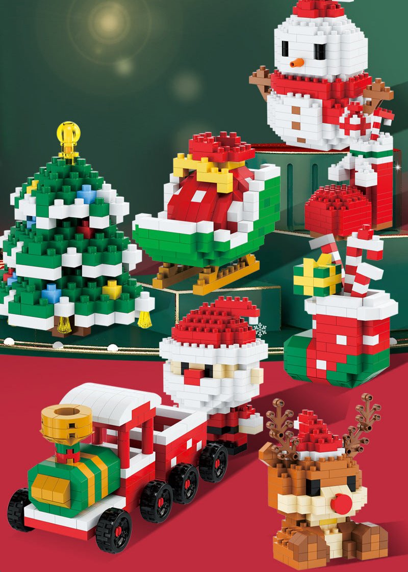 Get creative! – Encourage kids to get creative over the holiday season with this Christmas building Block set, built your own Christmas scenes with snowmen, Santa, Elf, Moose, Christmas tree and more!