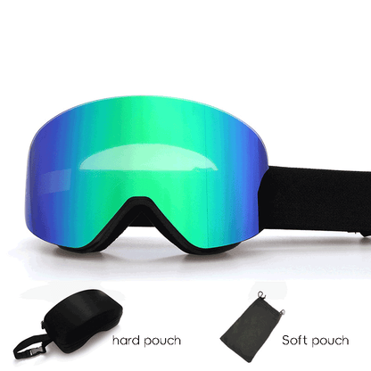 SP18 Magnetic Ski Goggles offer impact and scratch resistance, UV400 protection, and anti-fog coating lens, featuring a magnetic design to allow easy disassemble of goggles lenses, as well as an adjustable shoulder strap for a secure fit. It accommodates prescription glasses comfortably and provides an unobstructed all-round view. With a VLT of 19%-23%, these goggles are perfect for various light conditions. Experience improved performance and style on the slopes with us!