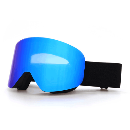 SP18 Magnetic Ski Goggles offer impact and scratch resistance, UV400 protection, and anti-fog coating lens, featuring a magnetic design to allow easy disassemble of goggles lenses, as well as an adjustable shoulder strap for a secure fit. It accommodates prescription glasses comfortably and provides an unobstructed all-round view. With a VLT of 19%-23%, these goggles are perfect for various light conditions. Experience improved performance and style on the slopes with us!