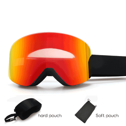 SP18 Magnetic Ski Goggles offer impact and scratch resistance, UV400 protection, and anti-fog coating lens, featuring a magnetic design to allow easy disassemble of goggles lenses, as well as an adjustable shoulder strap for a secure fit. It accommodates prescription glasses comfortably and provides an unobstructed all-round view. With a VLT of 19%-23%, these goggles are perfect for various light conditions. Experience improved performance and style on the slopes with us!